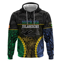 Personalised South Sea Islanders And New Ireland Zip Hoodie Kanakas Polynesian Pattern