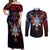 Philippines Guam Couples Matching Off Shoulder Maxi Dress and Long Sleeve Button Shirt Filipino Sun With Guaman Seal