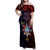 Philippines Guam Family Matching Off Shoulder Maxi Dress and Hawaiian Shirt Filipino Sun With Guaman Seal