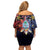Philippines Guam Family Matching Off Shoulder Short Dress and Hawaiian Shirt Filipino Sun With Guaman Seal