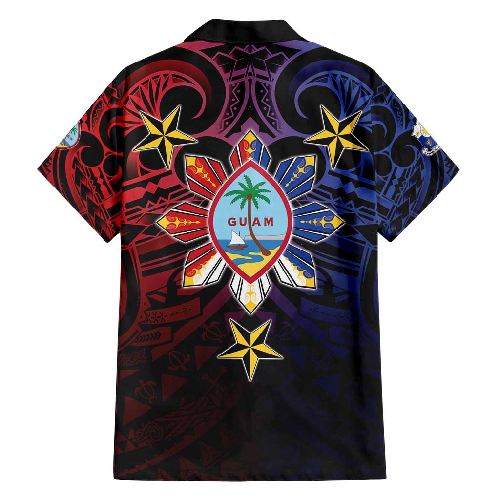 Philippines Guam Hawaiian Shirt Filipino Sun With Guaman Seal