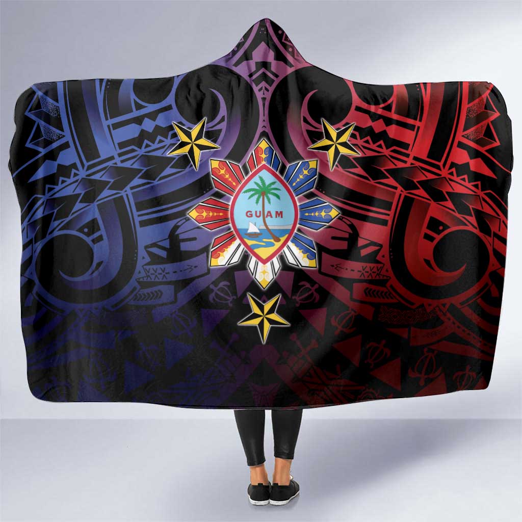 Philippines Guam Hooded Blanket Filipino Sun With Guaman Seal