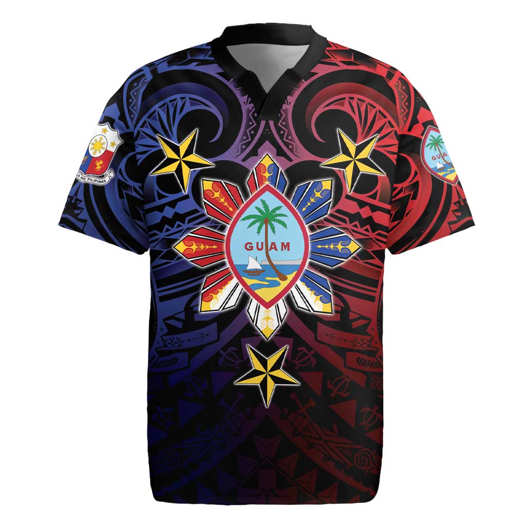 Philippines Guam Rugby Jersey Filipino Sun With Guaman Seal
