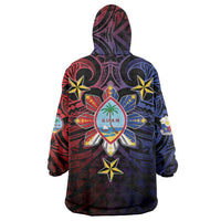 Philippines Guam Wearable Blanket Hoodie Filipino Sun With Guaman Seal