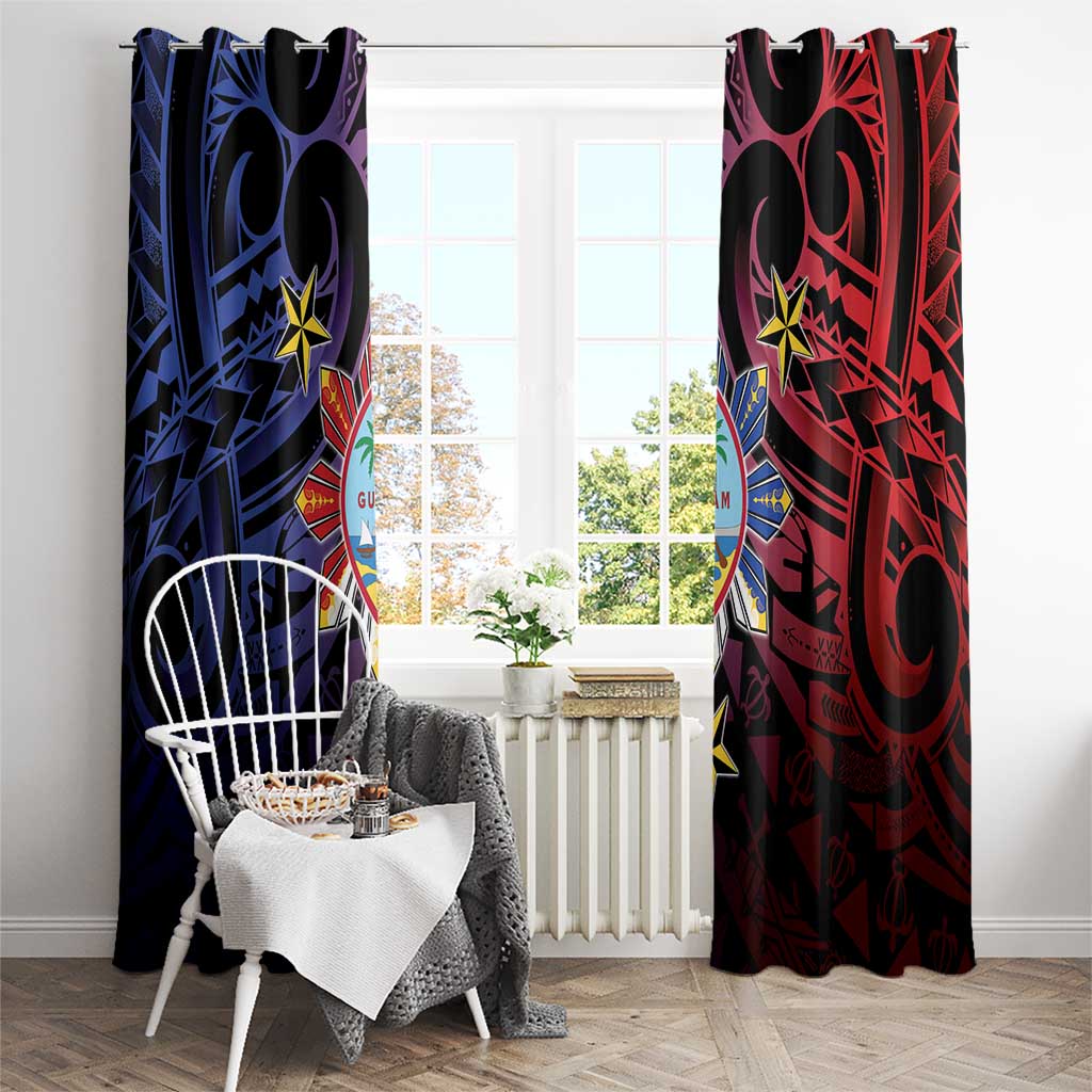 Philippines Guam Window Curtain Filipino Sun With Guaman Seal