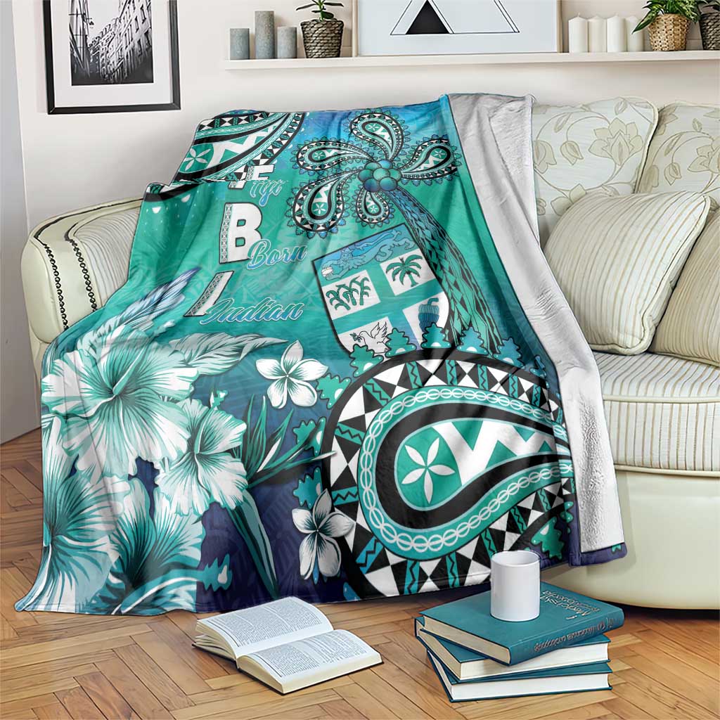 Fiji Born Indian Blanket Palm Paisley With Tapa Pattern