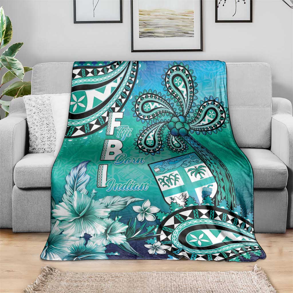 Fiji Born Indian Blanket Palm Paisley With Tapa Pattern