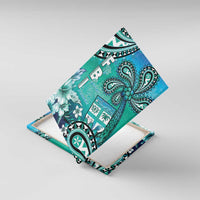 Fiji Born Indian Canvas Wall Art Palm Paisley With Tapa Pattern