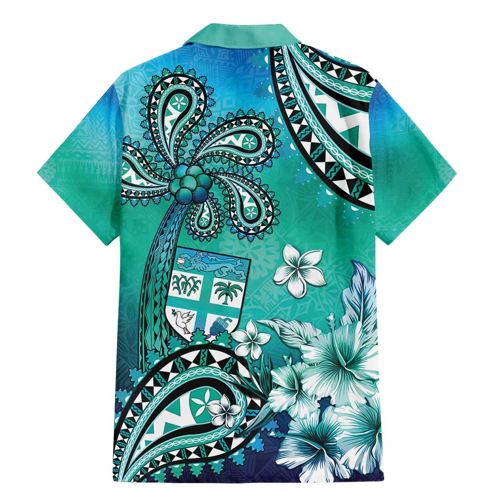 Fiji Born Indian Family Matching Mermaid Dress and Hawaiian Shirt Palm Paisley With Tapa Pattern