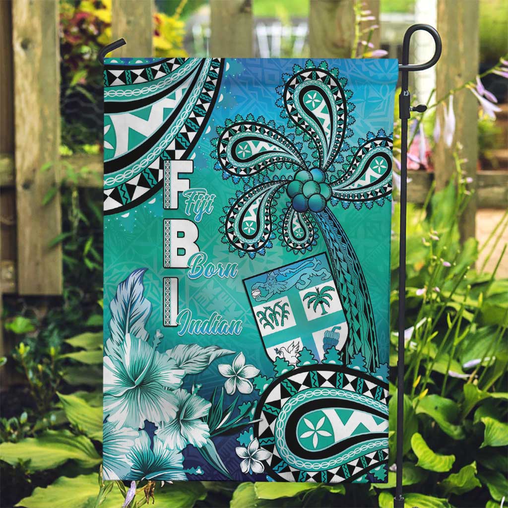 Fiji Born Indian Garden Flag Palm Paisley With Tapa Pattern
