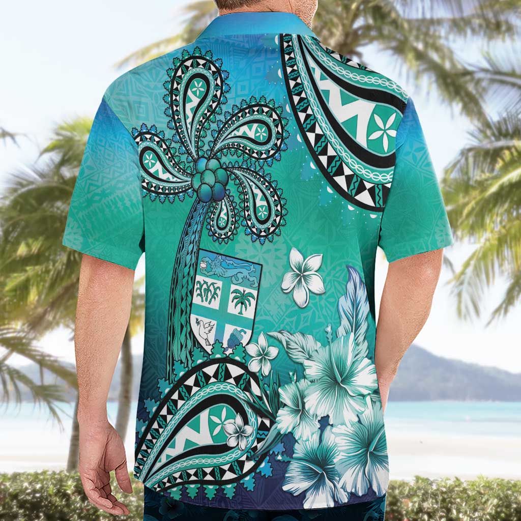 Fiji Born Indian Hawaiian Shirt Palm Paisley With Tapa Pattern