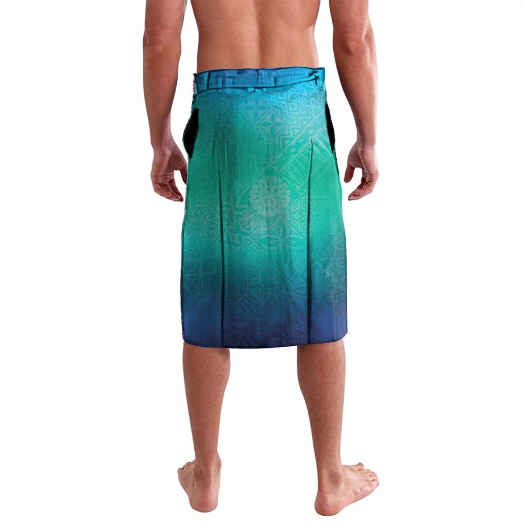 Fiji Born Indian Lavalava Palm Paisley With Tapa Pattern