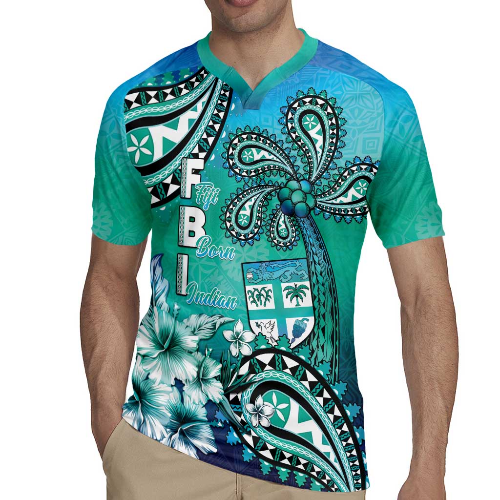 Fiji Born Indian Rugby Jersey Palm Paisley With Tapa Pattern