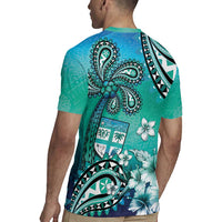Fiji Born Indian Rugby Jersey Palm Paisley With Tapa Pattern