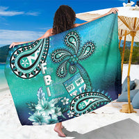 Fiji Born Indian Sarong Palm Paisley With Tapa Pattern