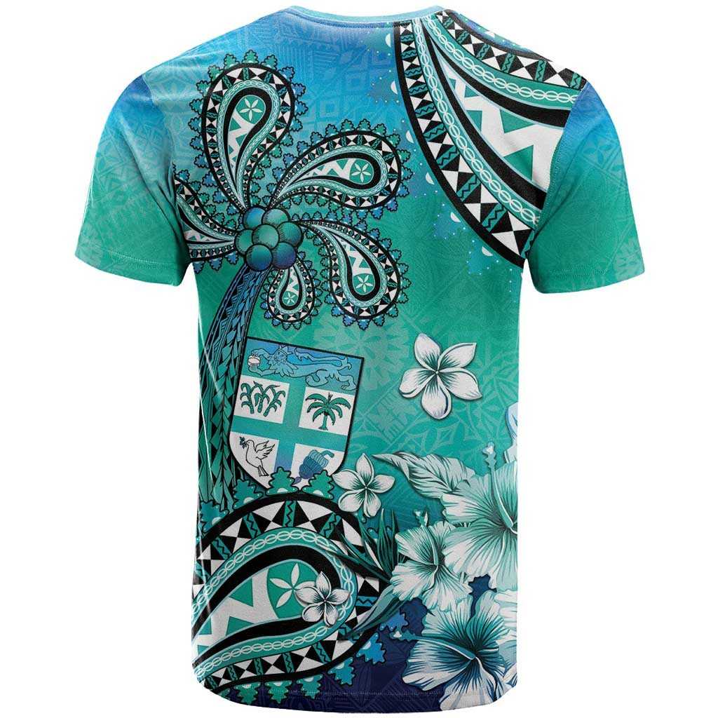 Fiji Born Indian T Shirt Palm Paisley With Tapa Pattern