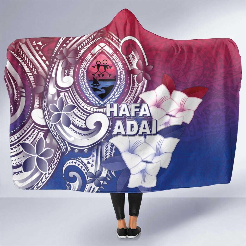 Guam Gadao Hooded Blanket Hafa Adai Micronesian Tribal Pattern