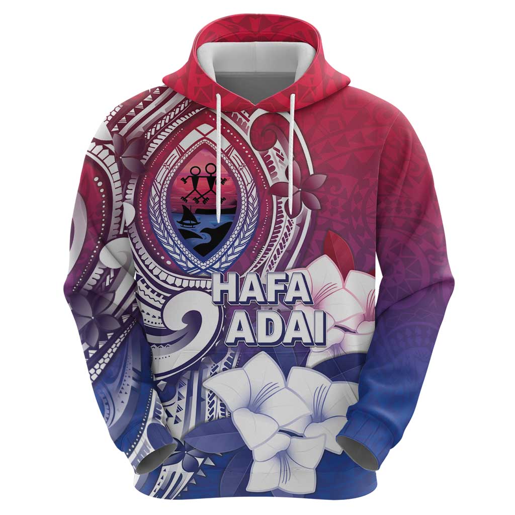 Guam Gadao Hoodie Hafa Adai Micronesian Tribal Pattern