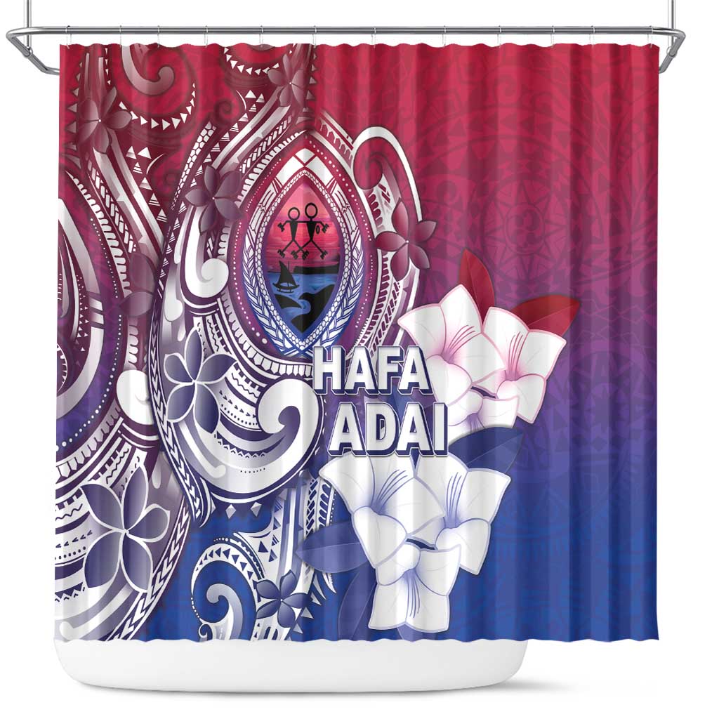 Guam Gadao Shower Curtain Hafa Adai Micronesian Tribal Pattern