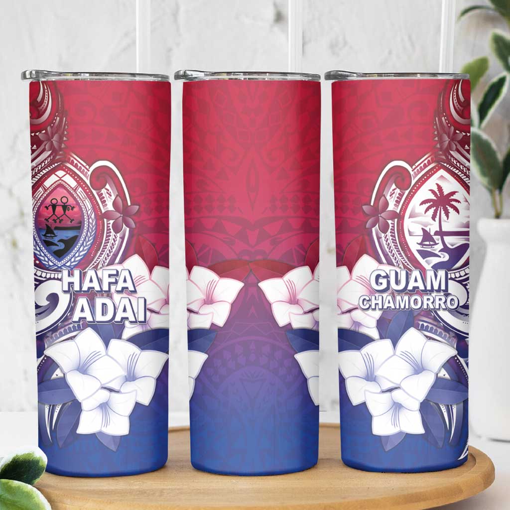Guam Gadao Skinny Tumbler Hafa Adai Micronesian Tribal Pattern