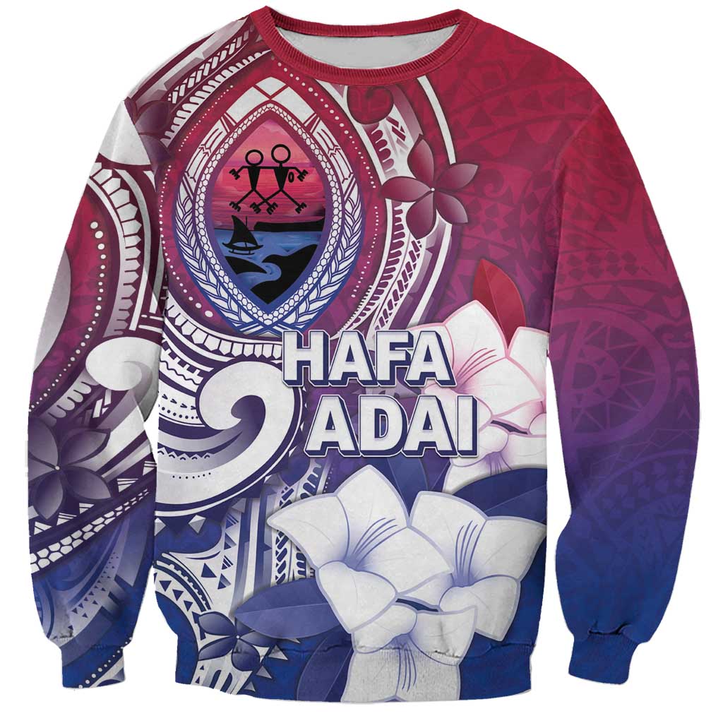 Guam Gadao Sweatshirt Hafa Adai Micronesian Tribal Pattern