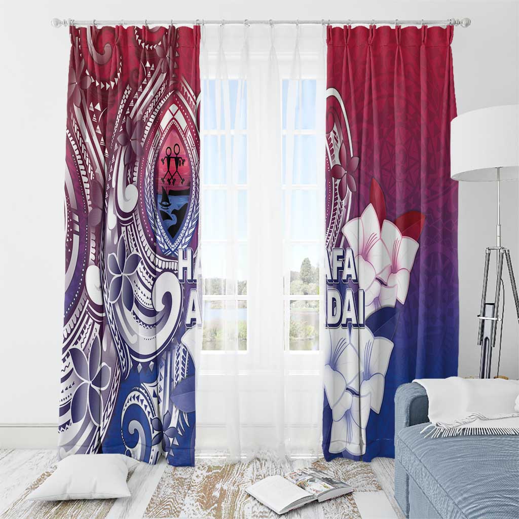Guam Gadao Window Curtain Hafa Adai Micronesian Tribal Pattern