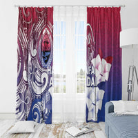 Guam Gadao Window Curtain Hafa Adai Micronesian Tribal Pattern