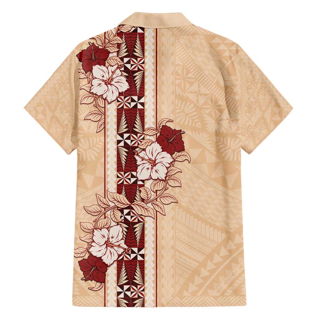 Tonga Language Week Family Matching Long Sleeve Bodycon Dress and Hawaiian Shirt Hibiscus Tongan Ngatu Pattern LT05 - Polynesian Pride