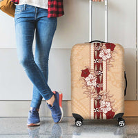 Tonga Language Week Luggage Cover Hibiscus Tongan Ngatu Pattern