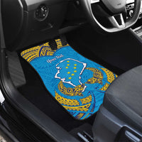 Tuvalu Independence Day Car Mats Coat Of Arms With Polynesian Dolphin Tattoo