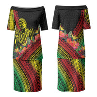 Retro Hawaiian Singer Couples Matching Puletasi and Hawaiian Shirt Polynesian Style Tropical Flowers LT05 - Polynesian Pride