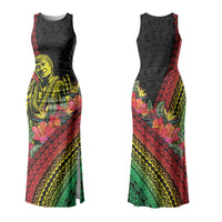 Retro Hawaiian Singer Couples Matching Tank Maxi Dress and Hawaiian Shirt Polynesian Style Tropical Flowers LT05 - Polynesian Pride