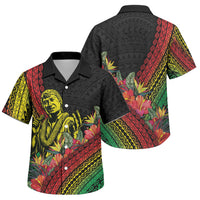 Retro Hawaiian Singer Family Matching Summer Maxi Dress and Hawaiian Shirt Polynesian Style Tropical Flowers LT05 Son's Shirt Black - Polynesian Pride