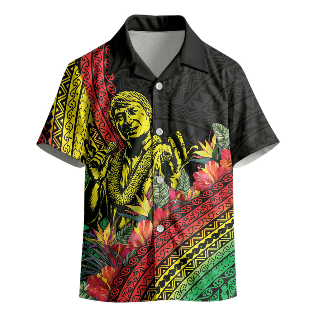 Retro Hawaiian Singer Kid Hawaiian Shirt Polynesian Style Tropical Flowers LT05 - Polynesian Pride