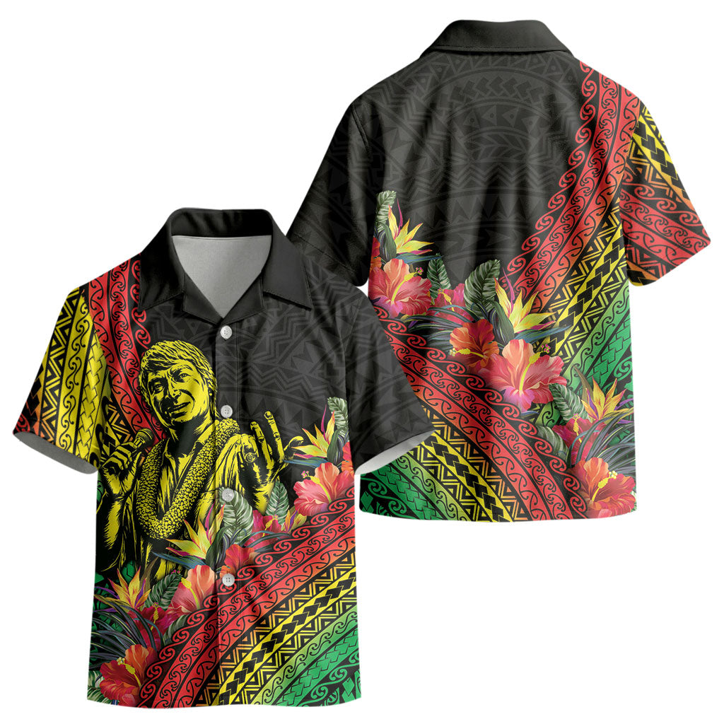 Retro Hawaiian Singer Kid Hawaiian Shirt Polynesian Style Tropical Flowers LT05 - Polynesian Pride