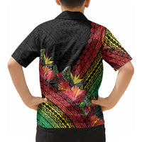 Retro Hawaiian Singer Kid Hawaiian Shirt Polynesian Style Tropical Flowers LT05 - Polynesian Pride