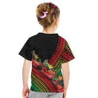 Retro Hawaiian Singer Kid T Shirt Polynesian Style Tropical Flowers LT05 - Polynesian Pride