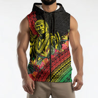 Retro Hawaiian Singer Sleeveless Zip Hoodie Polynesian Style Tropical Flowers LT05 - Polynesian Pride
