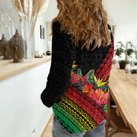 Retro Hawaiian Singer Women Casual Shirt Polynesian Style Tropical Flowers LT05 - Polynesian Pride