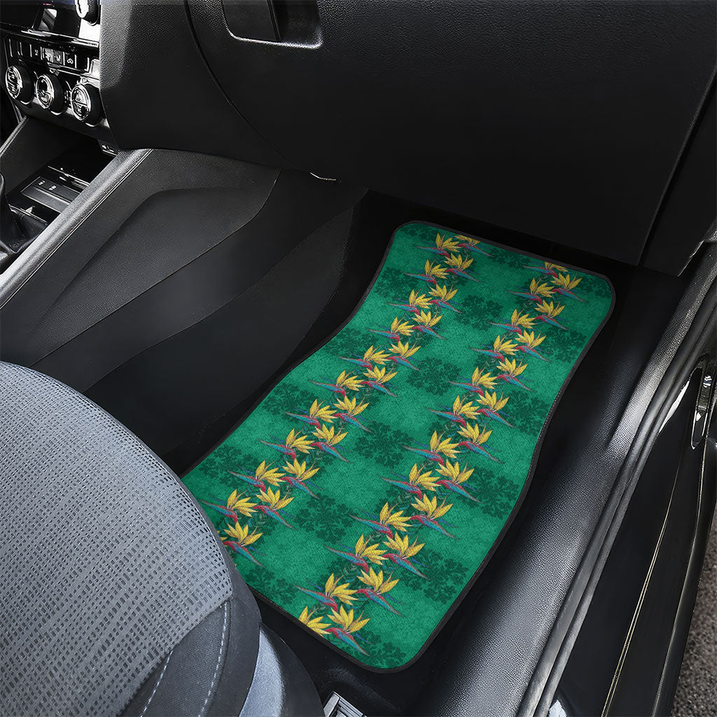 Hawaii Waikiki King Car Mats Green Quilt With Pua Manu LT05 - Polynesian Pride