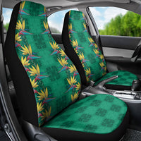 Hawaii Waikiki King Car Seat Cover Green Quilt With Pua Manu LT05 - Polynesian Pride