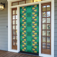 Hawaii Waikiki King Door Cover Green Quilt With Pua Manu LT05 - Polynesian Pride