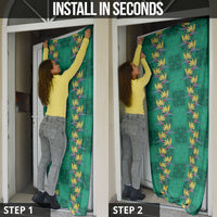 Hawaii Waikiki King Door Cover Green Quilt With Pua Manu LT05 - Polynesian Pride