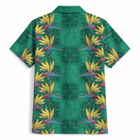 Hawaii Waikiki King Hawaiian Shirt Green Quilt With Pua Manu LT05 - Polynesian Pride