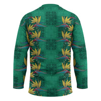 Hawaii Waikiki King Hockey Jersey Green Quilt With Pua Manu LT05 - Polynesian Pride