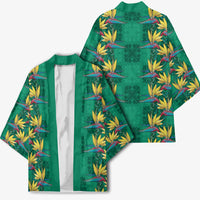 Hawaii Waikiki King Kimono Green Quilt With Pua Manu LT05 - Polynesian Pride