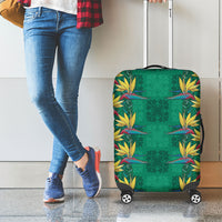 Hawaii Waikiki King Luggage Cover Green Quilt With Pua Manu LT05 - Polynesian Pride