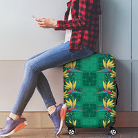 Hawaii Waikiki King Luggage Cover Green Quilt With Pua Manu LT05 - Polynesian Pride