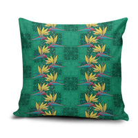 Hawaii Waikiki King Pillow Cover Green Quilt With Pua Manu LT05 Green - Polynesian Pride