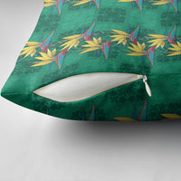 Hawaii Waikiki King Pillow Cover Green Quilt With Pua Manu LT05 - Polynesian Pride